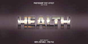 健康主题立体字设计