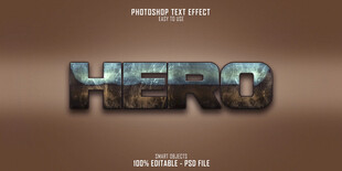 金属质感英雄主题文字