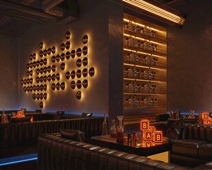 时尚酒吧内部温馨场景