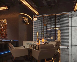 现代时尚餐厅室内场景