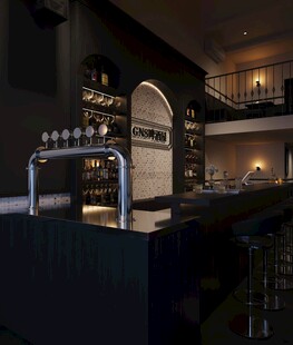 复古风格酒吧内部场景