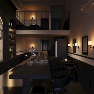 现代风格双层室内温馨场景