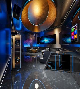 未来感科技风室内空间场景