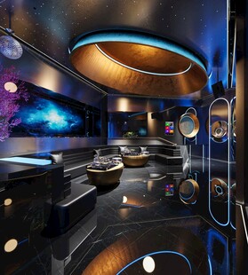 未来感太空主题室内场景