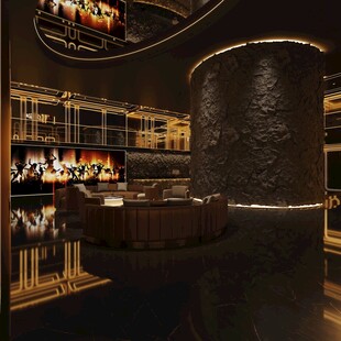 豪华酒吧室内场景展示