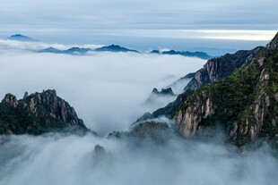 黄山云海壮观美景