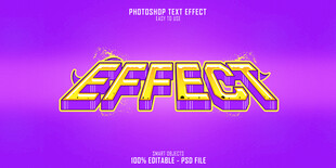 紫色背景特效文字展示