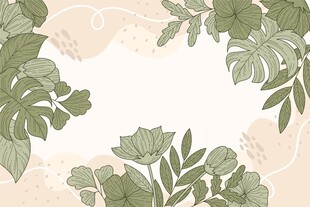 绿植环绕的清新背景图