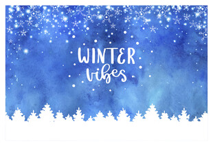 冬日雪景森林背景图