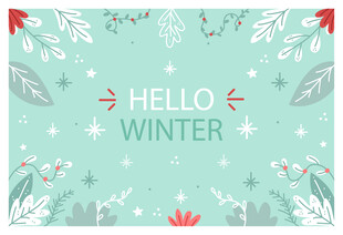 你好冬季节日装饰图案