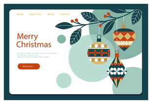 圣诞节日装饰网页设计图