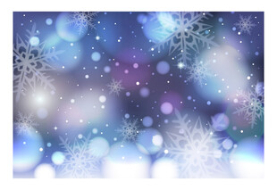 梦幻蓝色雪花背景图