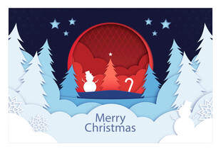 圣诞雪景中的温馨场景