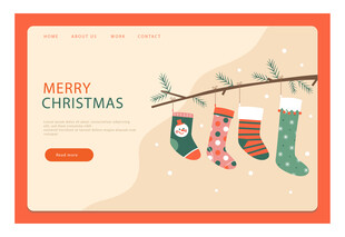 圣诞节日装饰网页设计图