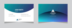 简约渐变风格名片设计