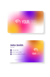 多彩渐变名片设计模板