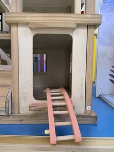 儿童木质滑梯游戏屋模型