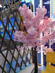 室内粉色仿真樱花树装饰