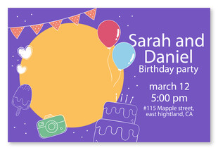 儿童生日派对邀请卡片