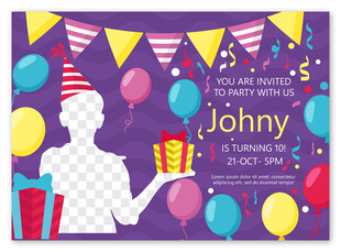 Johnny的生日派对邀请函