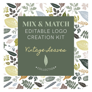 复古风格可编辑标志创建套件