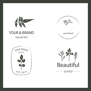 简约黑白风品牌标志设计