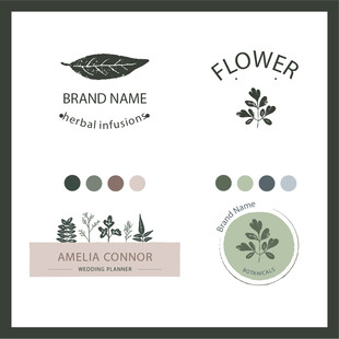 花卉品牌标识设计元素