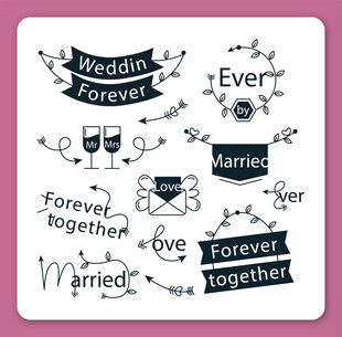 婚礼相关装饰图案设计