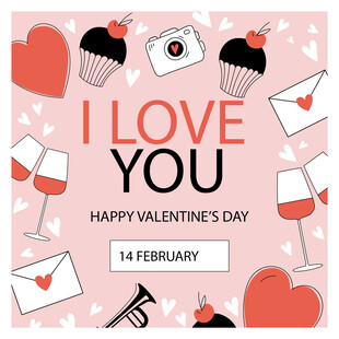 情人节浪漫爱心贺卡