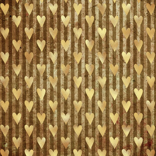 金色心形条纹背景图案