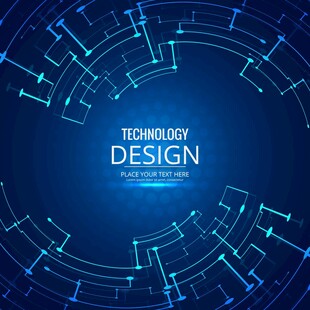 科技感蓝色线条设计背景