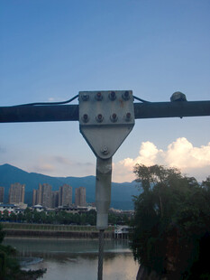 城市桥梁与远处建筑景观