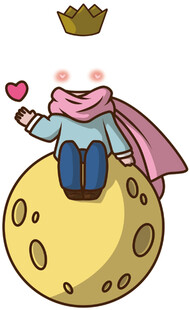 坐在月亮上的梦幻少女