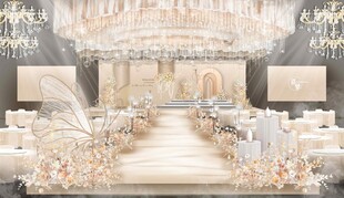 金色香槟浪漫婚礼