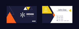 几何风格创意名片设计