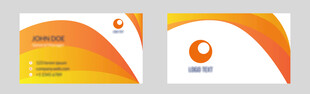 橙色简约名片设计模板