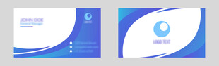 蓝白渐变简洁名片设计