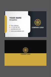 黑金配色商务名片设计