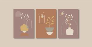 简约风植物装饰插画