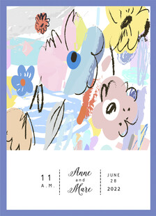 可爱动物插画日历页面