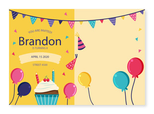 Brandon生日派对装饰海报