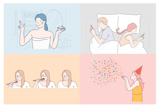 女性日常多样瞬间