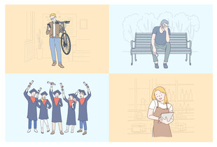 多样场景下的人物活动