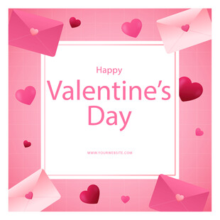 情人节粉色爱心贺卡背景