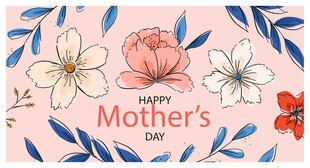 母亲节花卉贺卡