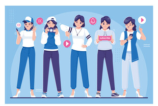 青春活力的时尚穿搭人群