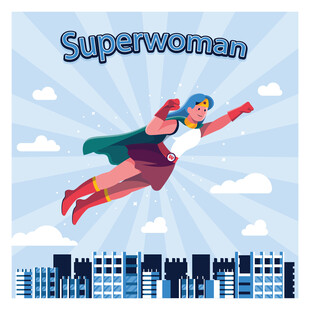 飞行的超级女英雄