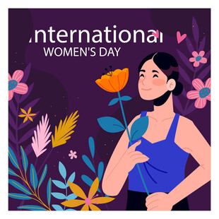 国际妇女节女性插画