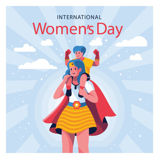 国际妇女节插画中的女性形象