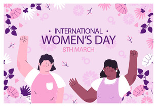 国际妇女节庆祝插画